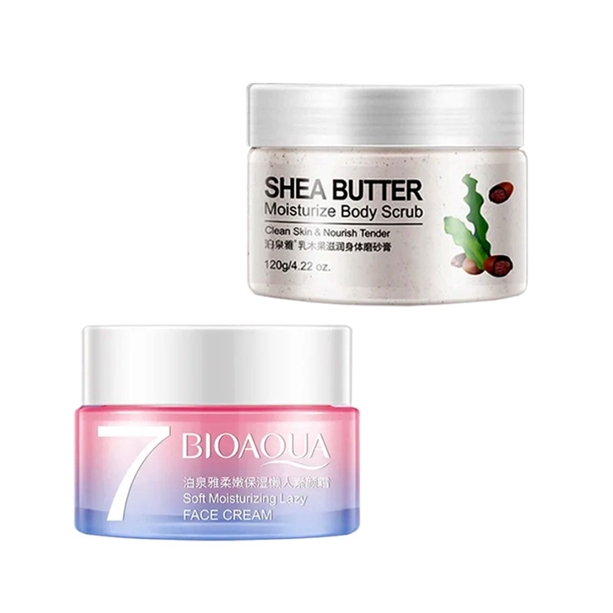 BIOAQUA - Crema Facial Aclaradora + Gel Corporal Manteca de Karite