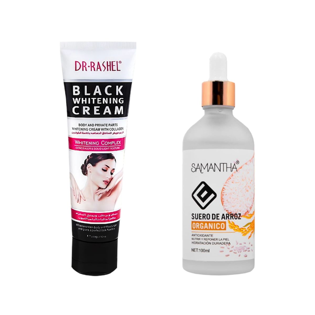 GENERICO - Crema Corporal Blanqueadora + Serum Extracto de Arroz 100ml_.