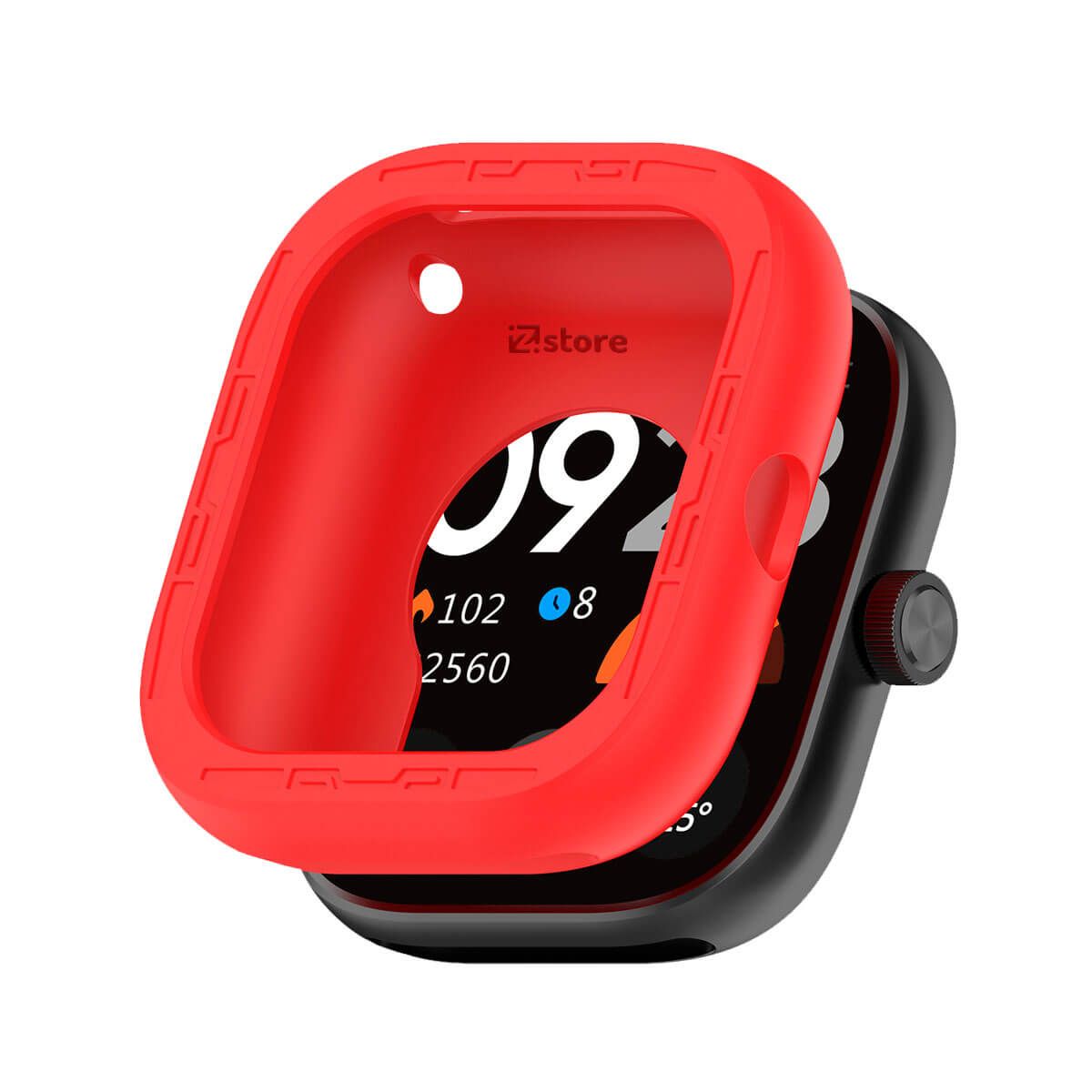 GENERICO - Case de Silicona Para Redmi Watch 4 Rojo