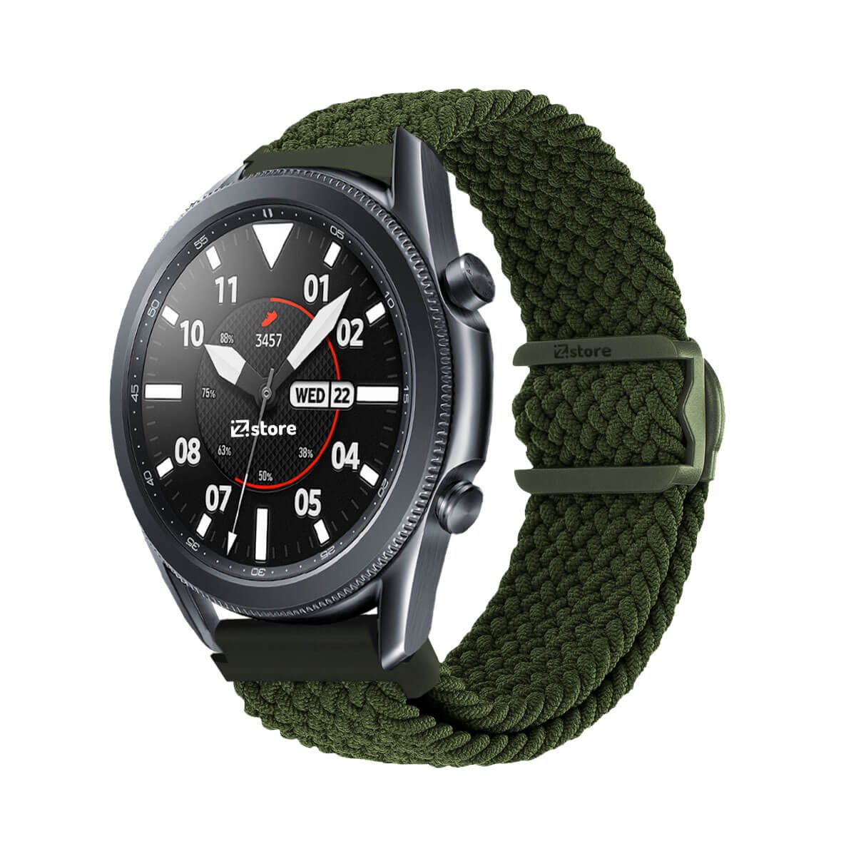 GENERICO - Correa de Nylon Para Samsung Galaxy Watch 3 41MM Verde Militar