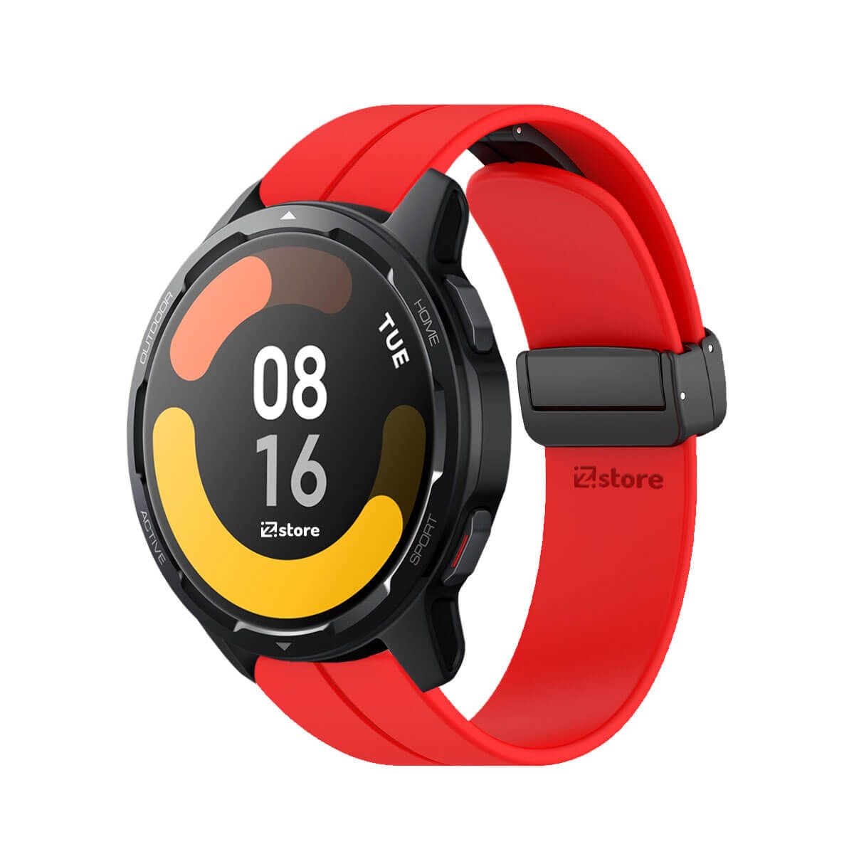GENERICO - Correa Para Xiaomi Watch S1 Active Broche Magnético Rojo