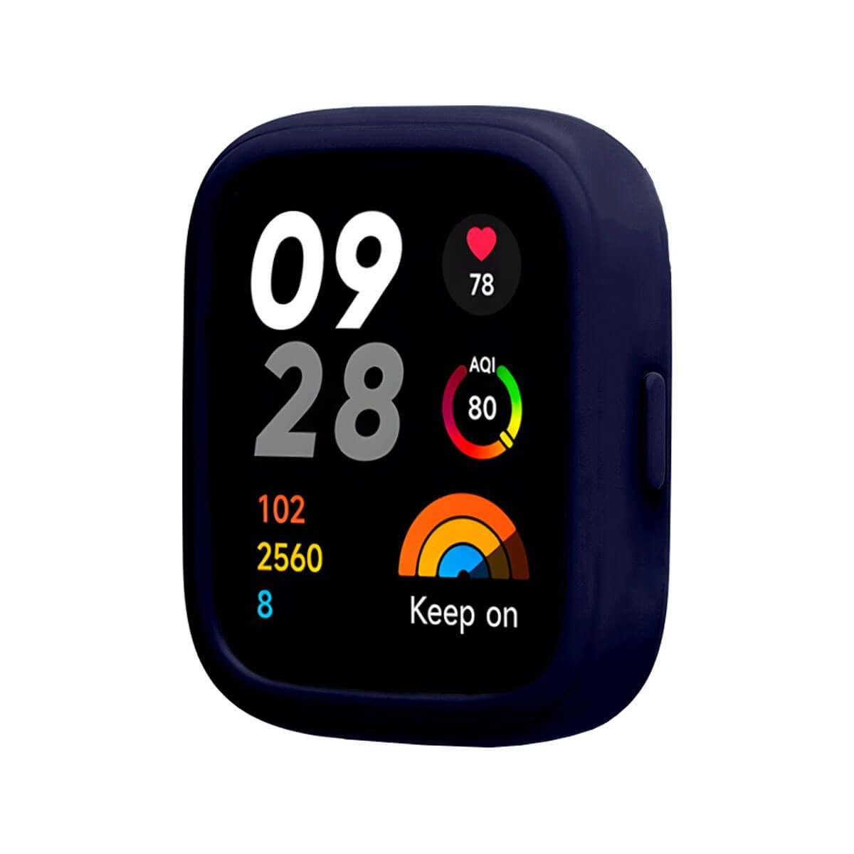 GENERICO - Case Silicona Para Redmi Watch 3 Azul Oscuro