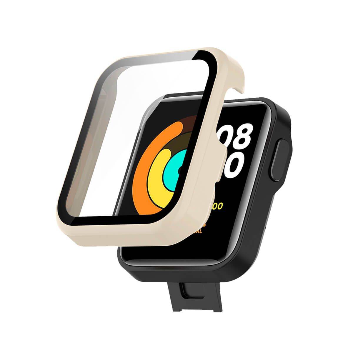 GENERICO - Case con Protector Xiaomi Mi Watch Lite Mate Crema