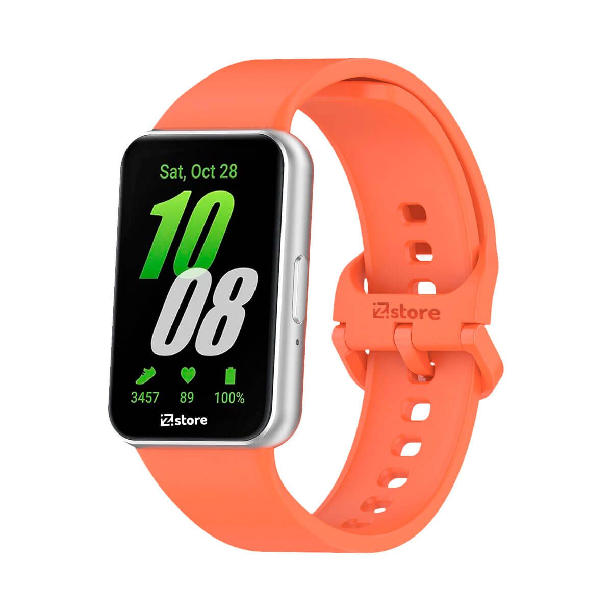 GENERICO - Correa Silicona Para Samsung Galaxy Fit 3  Naranja