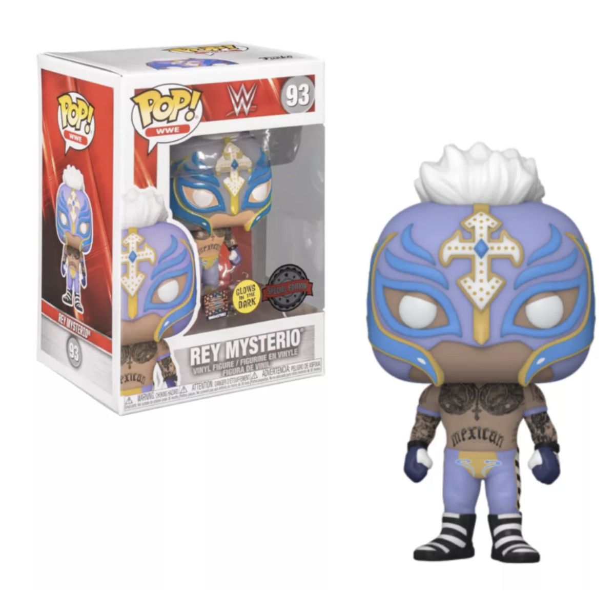 FUNKO - Rey Misterio Funko Pop 93 Glow In The Dark Exclusivo Wwe