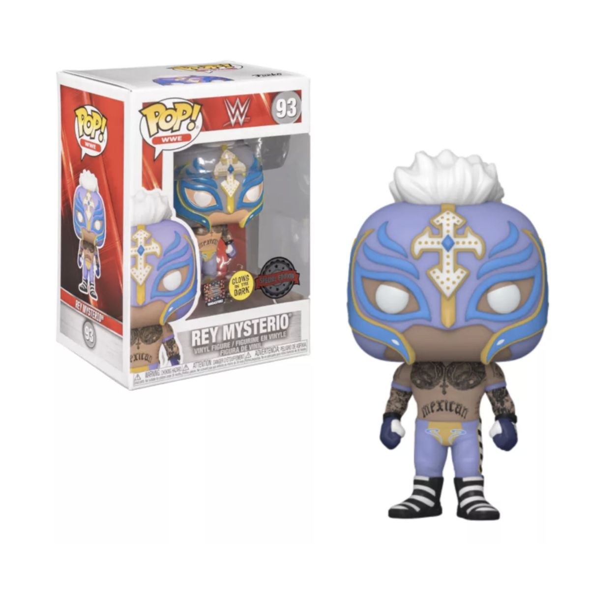 FUNKO - Rey Misterio Funko Pop 93 Glow In The Dark Exclusivo Wwe