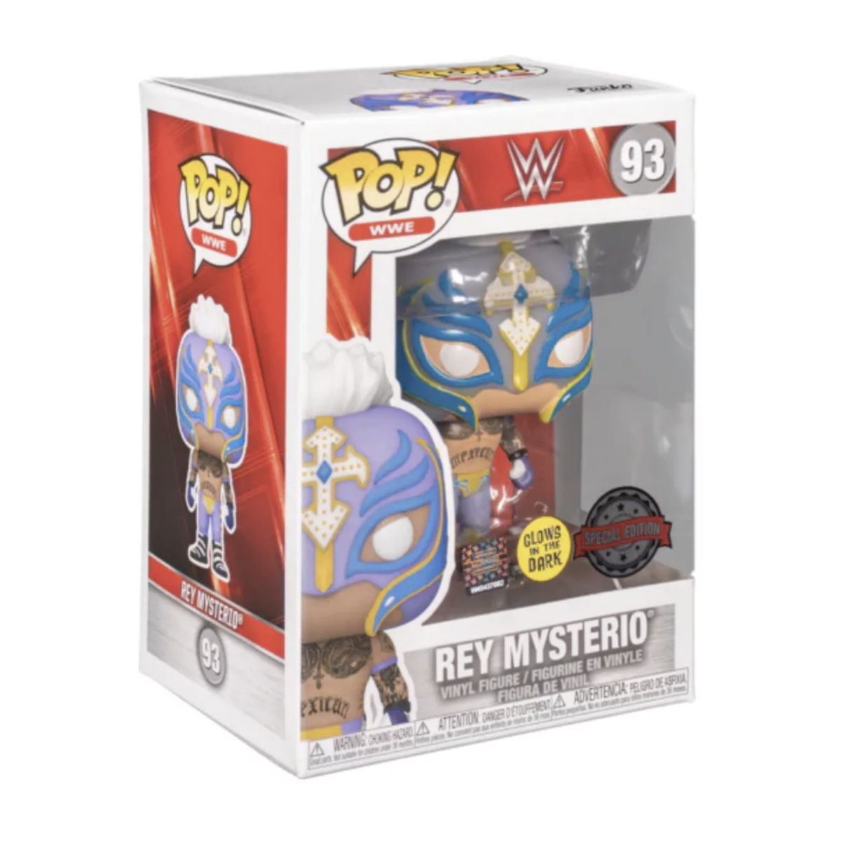 FUNKO - Rey Misterio Funko Pop 93 Glow In The Dark Exclusivo Wwe