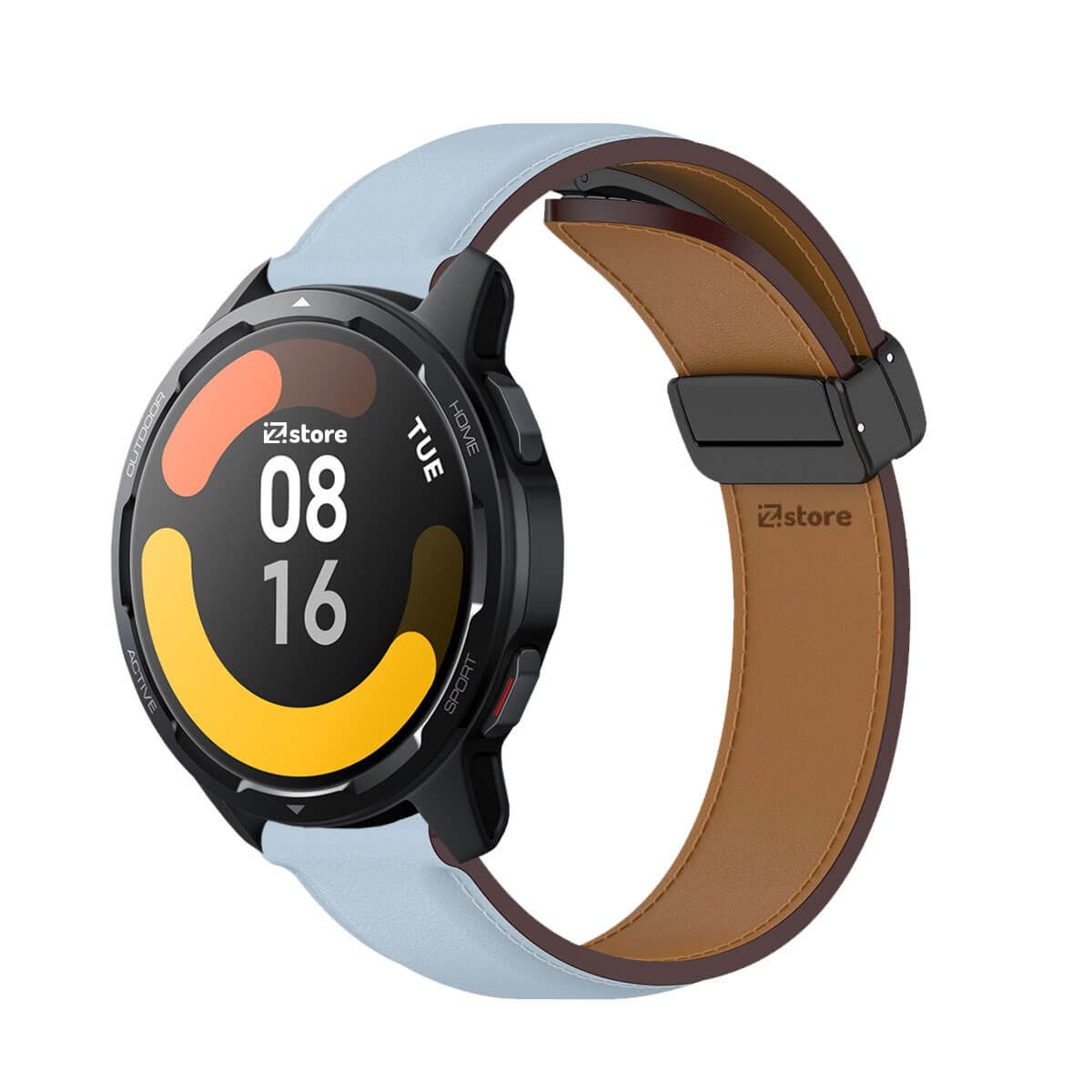 GENERICO - Correa de Cuero Para Xiaomi Watch S1 Active Magnético Celeste