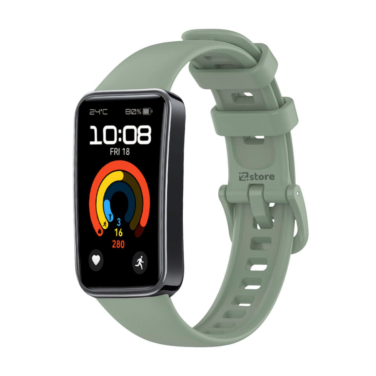 GENERICO - Correa Para Huawei Band 9  Verde Gris