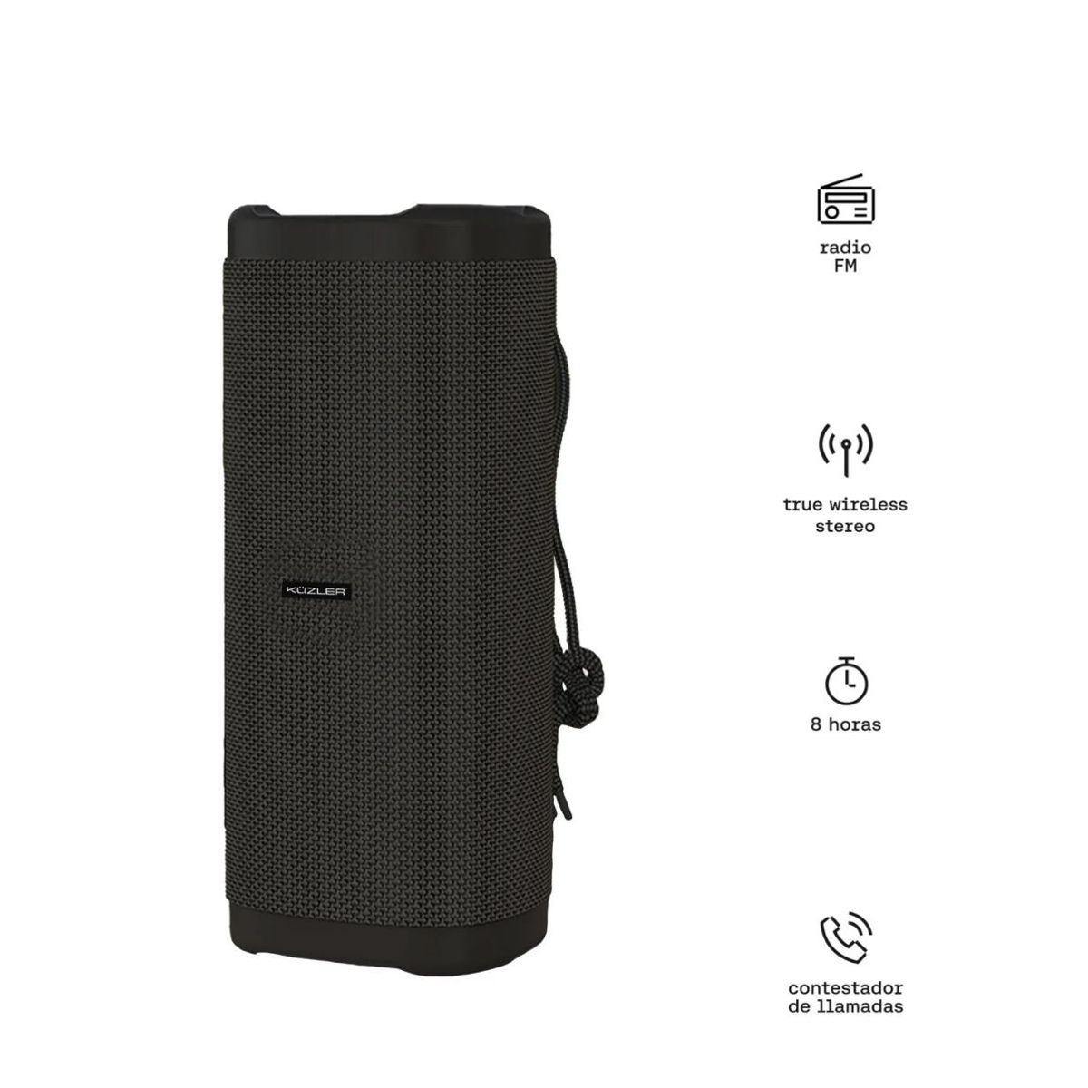 KUZLER - Parlante Bluetooth Portátil potente FAXON-101