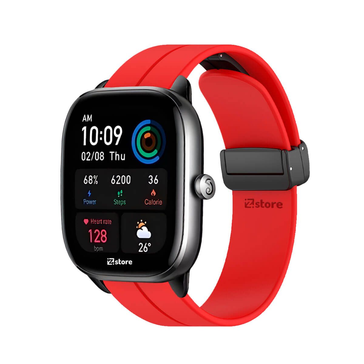 GENERICO - Correa Para Amazfit GTS4 Mini Broche Magnético Rojo