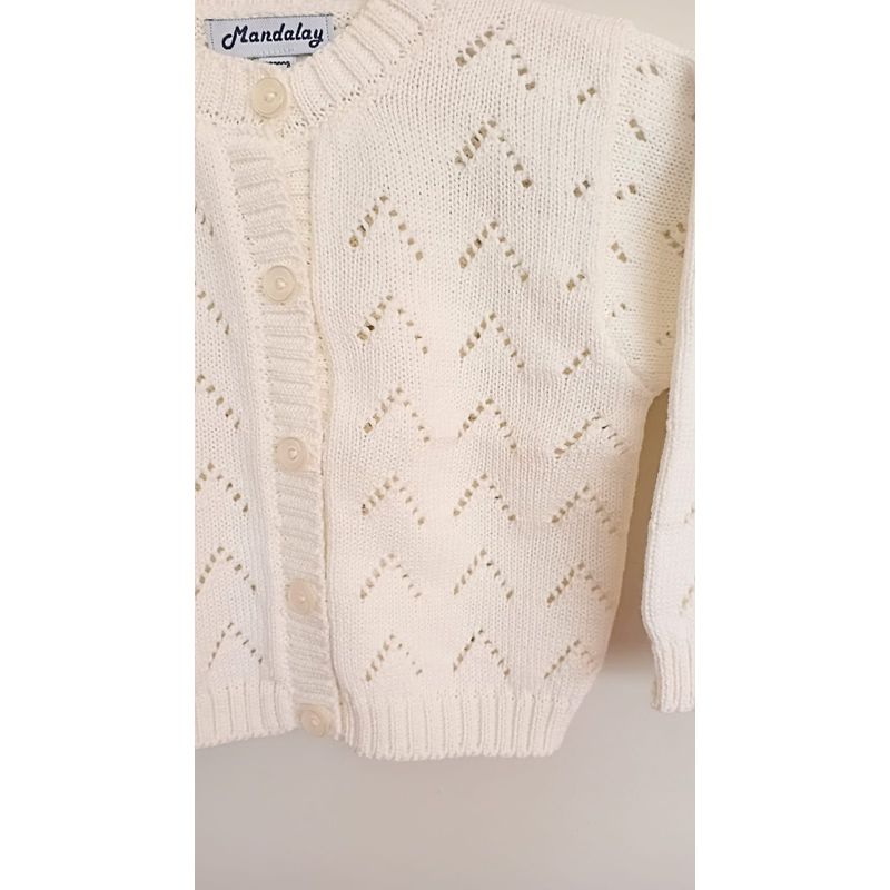 GENERICO - CHOMPA NIÑA CALADA HUESO MANDALAY KNITS