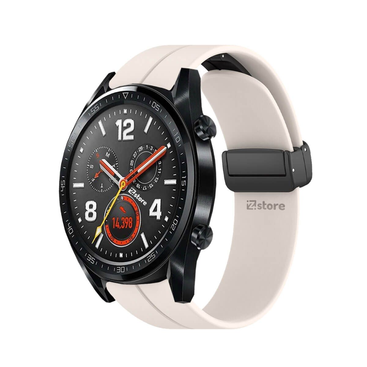 GENERICO - Correa Para Huawei Watch GT Broche Magnético Crema