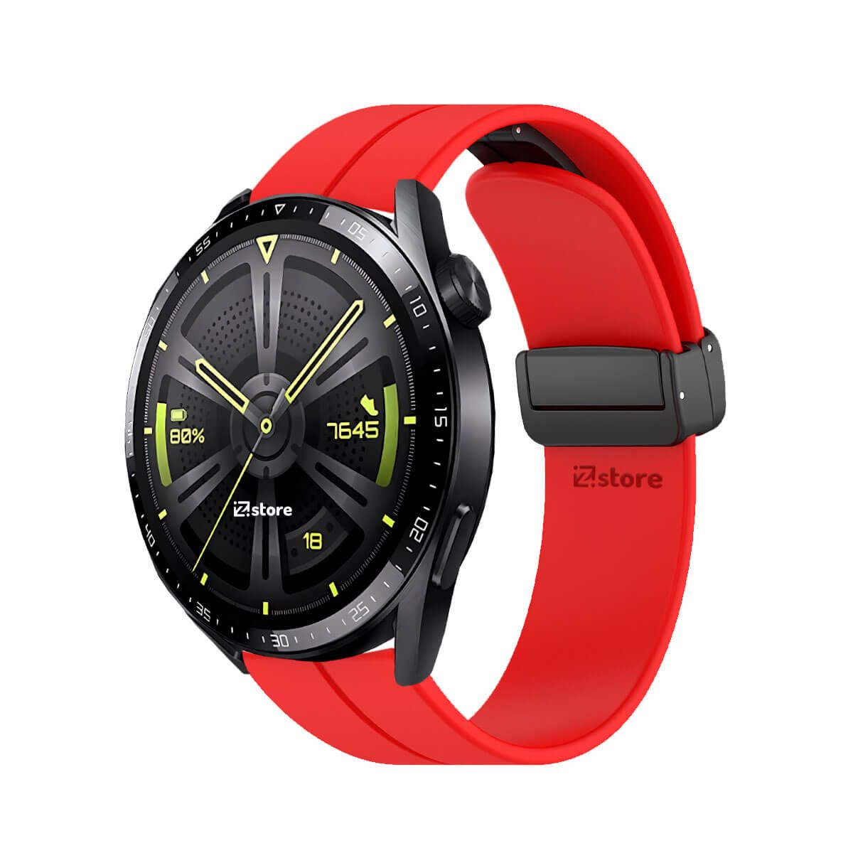 GENERICO - Correa Para Huawei Watch GT3 Broche Magnético Rojo