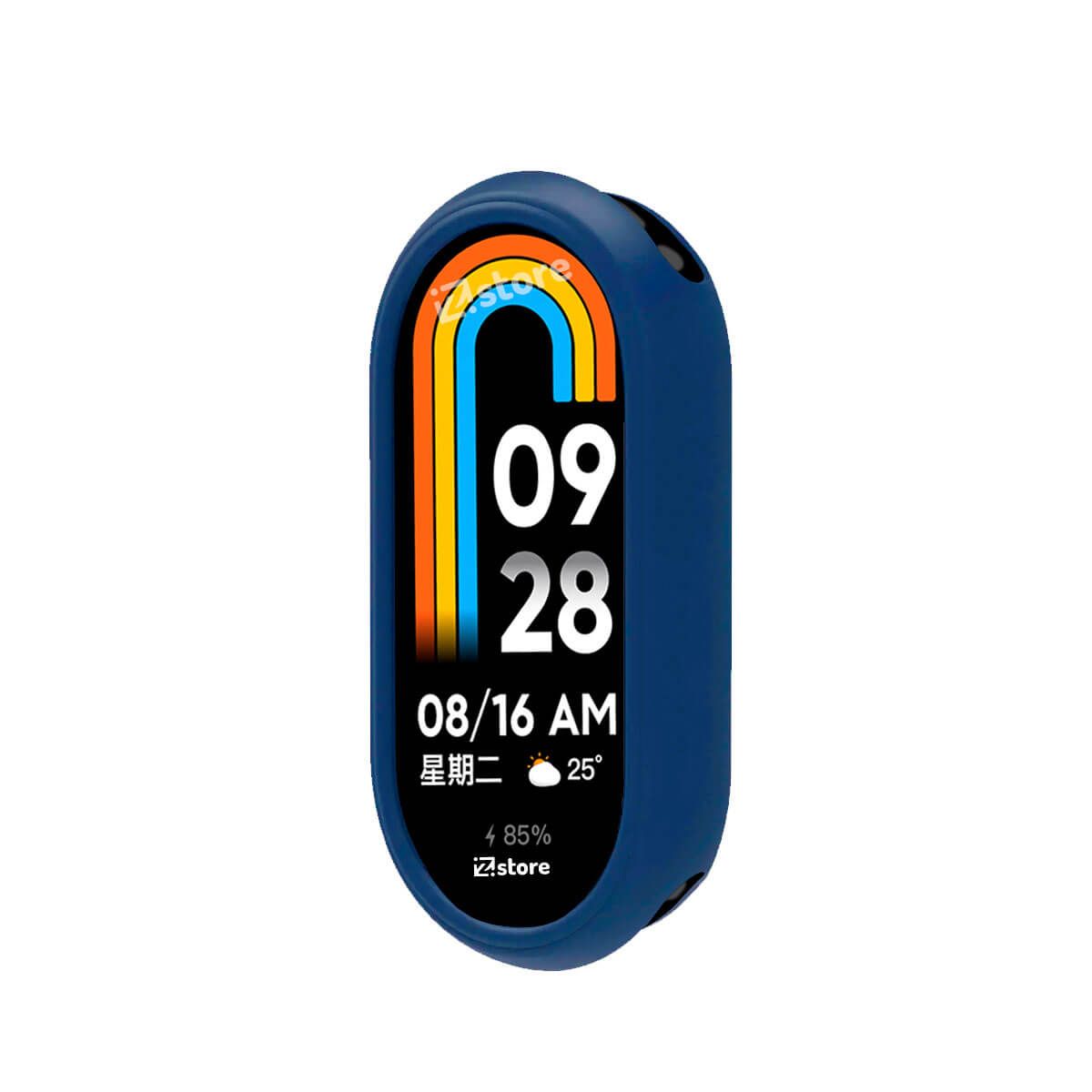GENERICO - Case de Silicona Para Xiaomi Mi Band 8 Azul Oscuro
