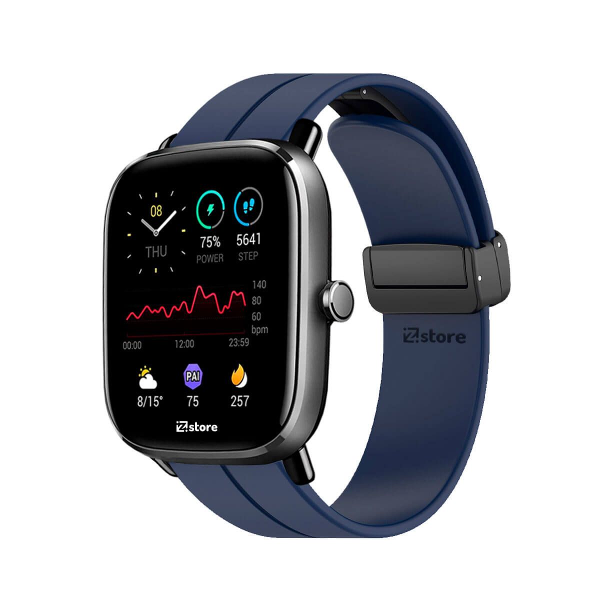 GENERICO - Correa Para Amazfit GTS2 Mini Broche Magnético Azul Oscuro