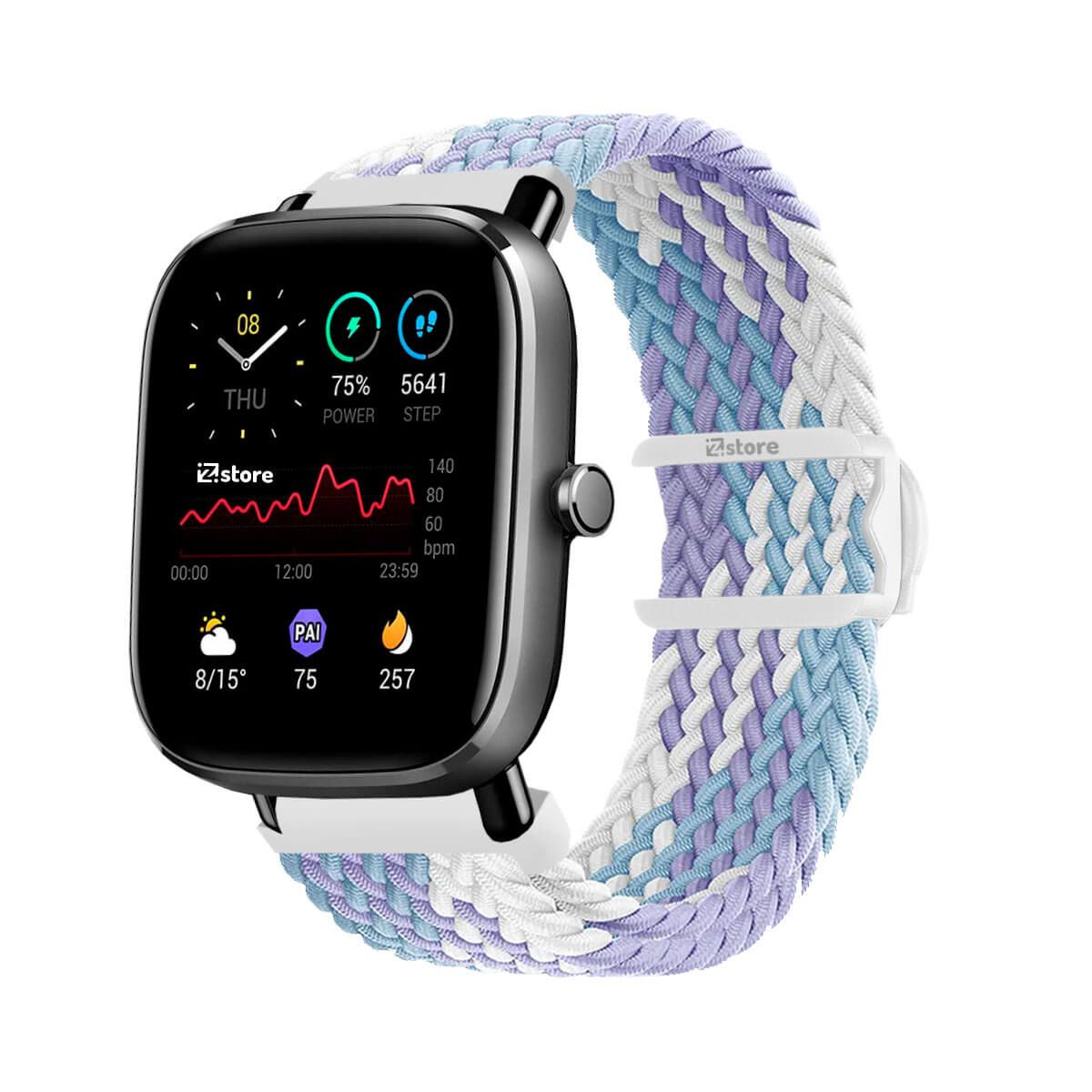 GENERICO - Correa de Nylon Para Amazfit GTS2 Lila Bicolor