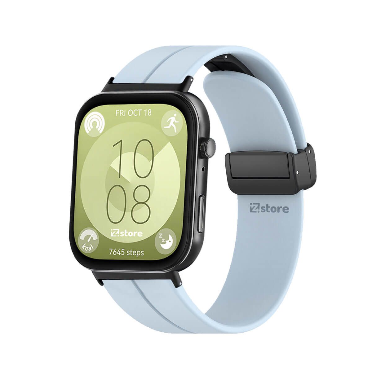 GENERICO - Correa Para Huawei Watch Fit 3 Broche Magnetico Celeste Black