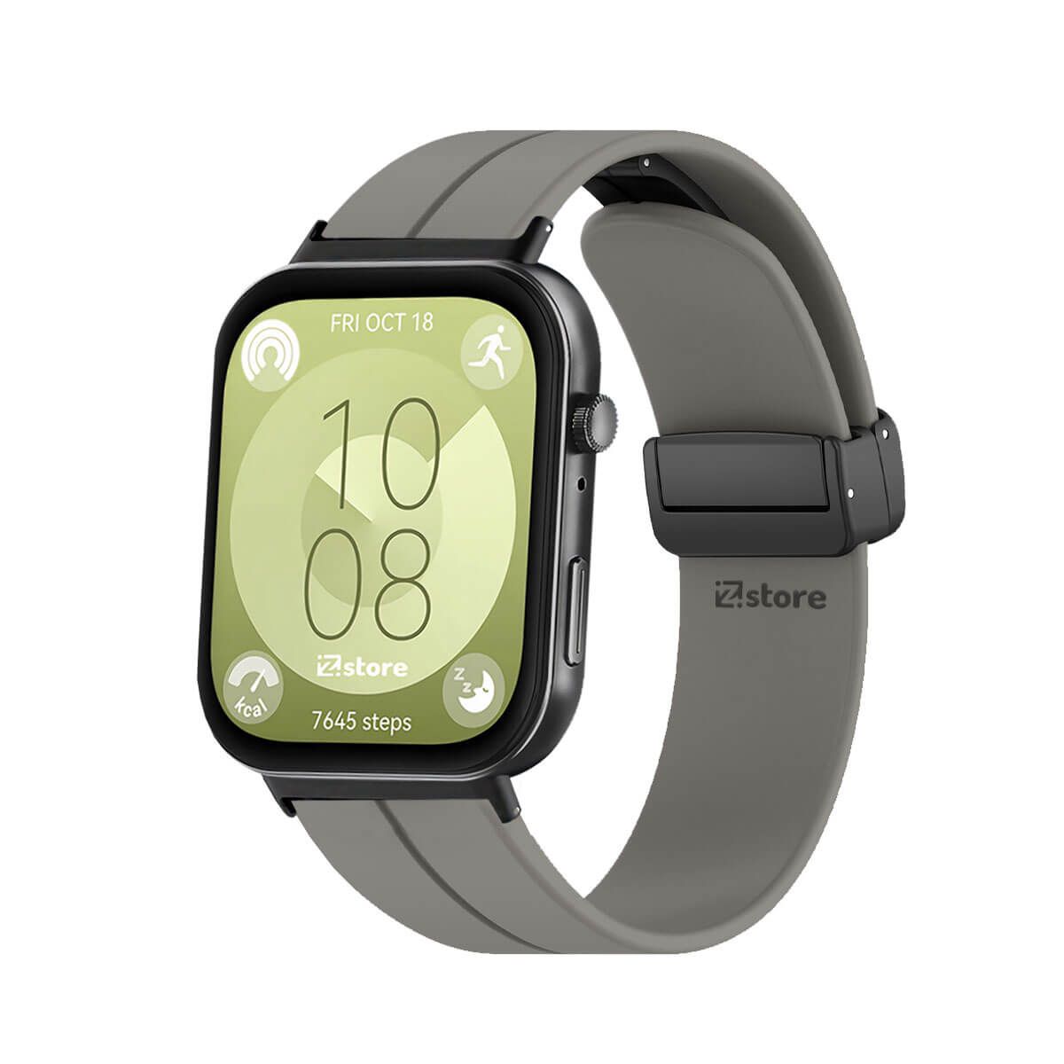 GENERICO - Correa Para Huawei Watch Fit 3 Broche Magnetico Gris Oscuro Black