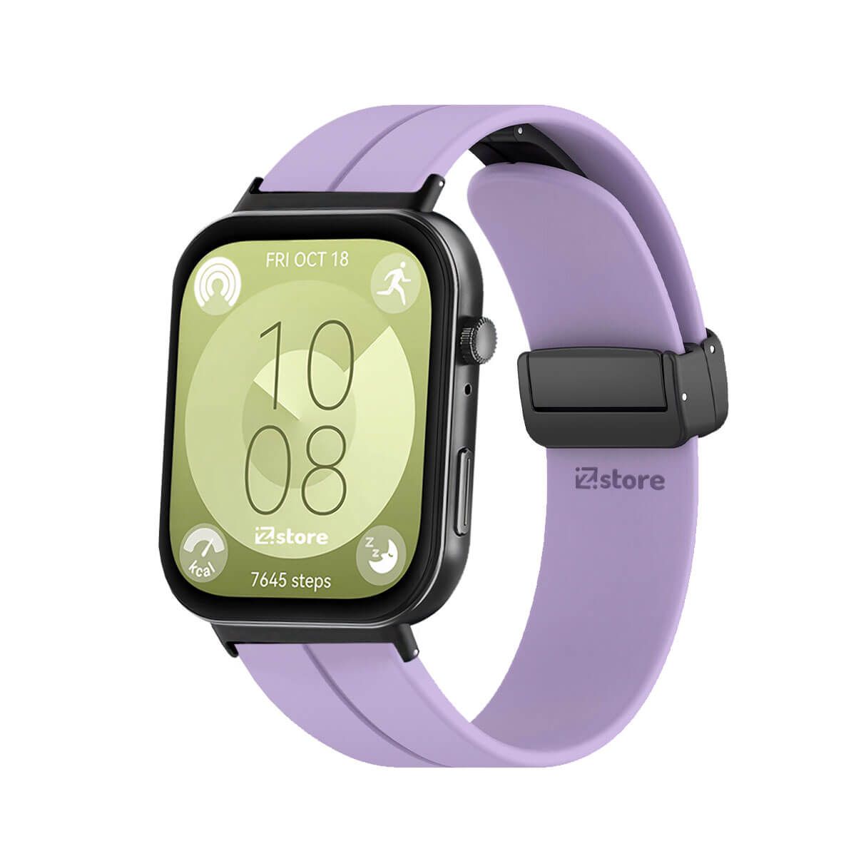 GENERICO - Correa Para Huawei Watch Fit 3 Broche Magnetico Lila Black