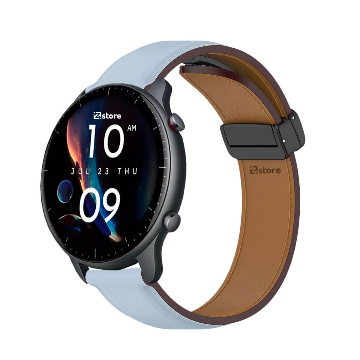 GENERICO - Correa de Cuero Para Amazfit GTR2 Magnético Celeste