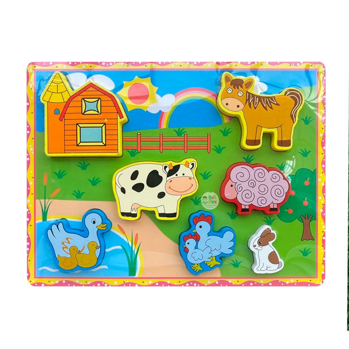 GENERICO - Rompecabeza en Alto Relieve Modelo Granja y Molino