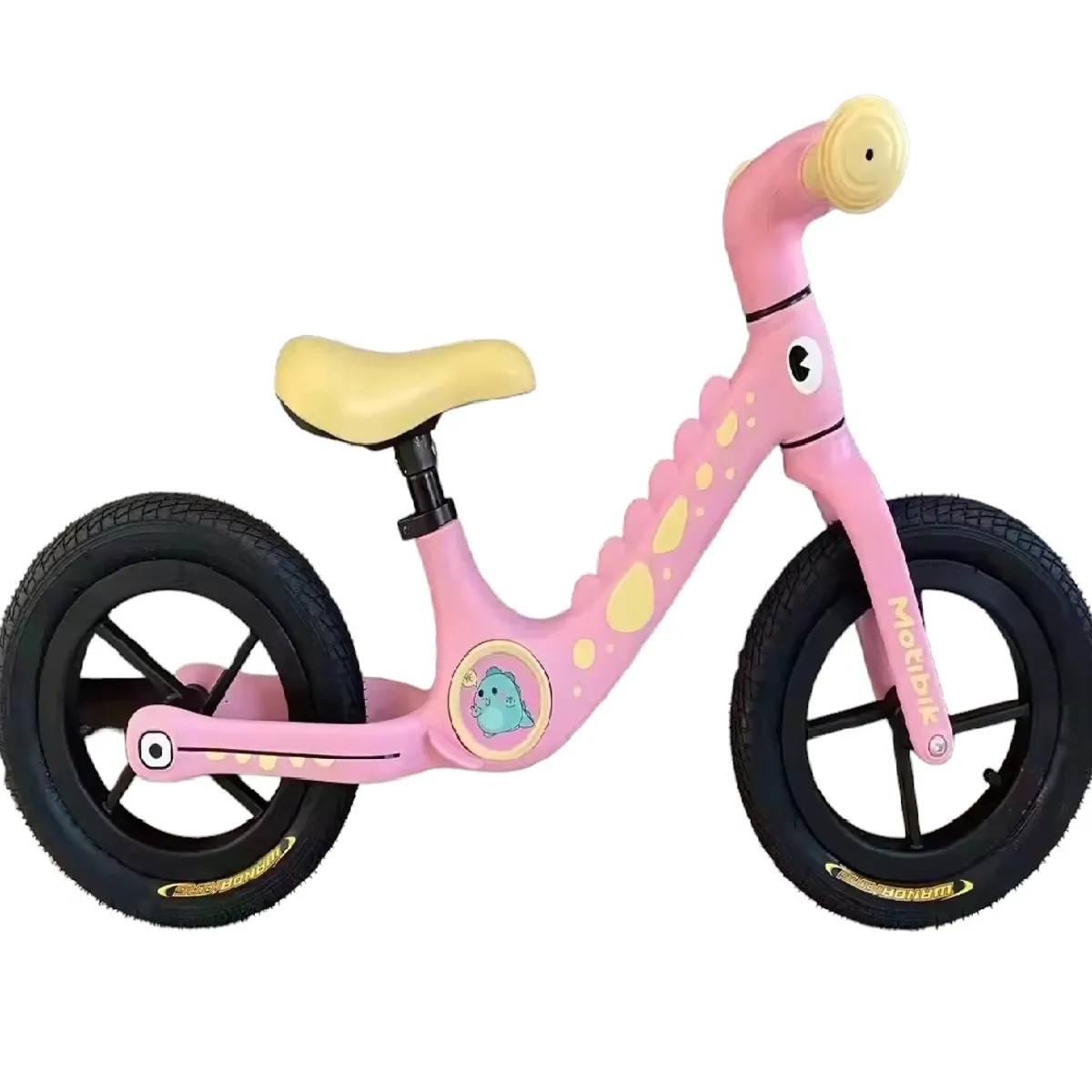 GENERICO - BICICLETA EQUILIBRIO DINOSAURIO PARA NIÑOS ROSADO