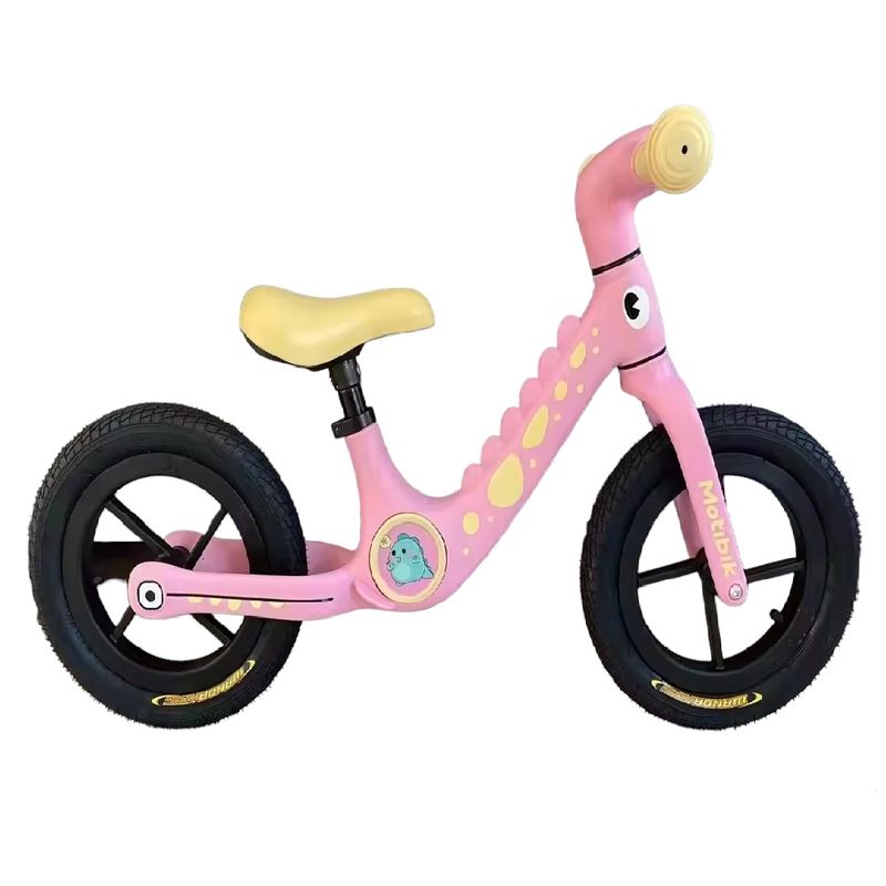GENERICO - BICICLETA EQUILIBRIO DINOSAURIO PARA NIÑOS ROSADO