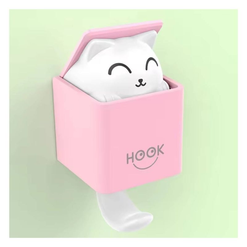 SHEEPBUSTER - Gancho de Pared Gato Rosado