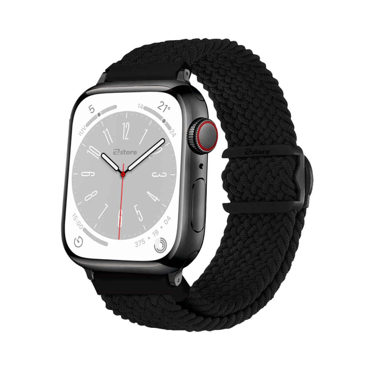 GENERICO - Correas de Nylon Para Apple Watch 38-40-41mm Negro Black