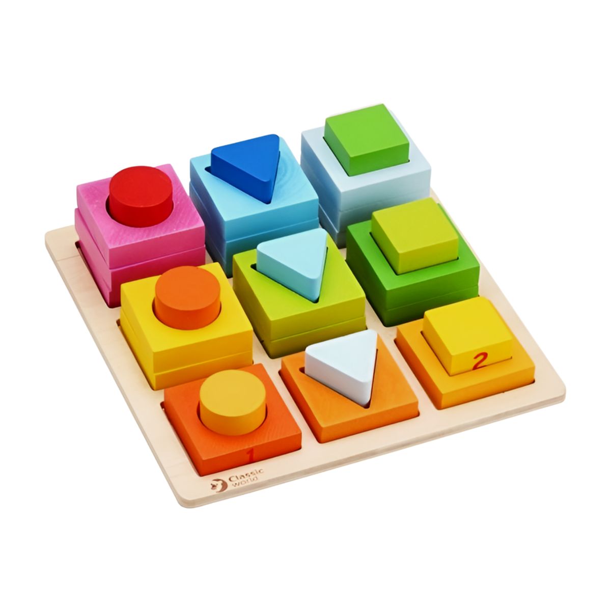 CLASSIC WORLD - Bloques Geométricos de Madera marca Classic World