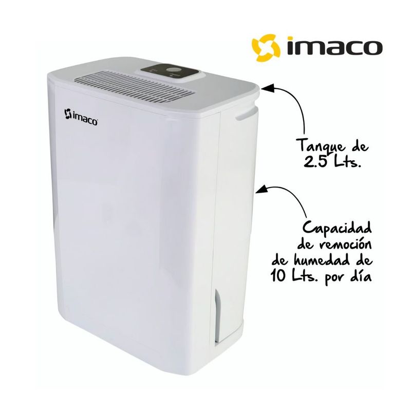 IMACO - Deshumedecedor Imaco Mecánico 10 Lt/D Blanco