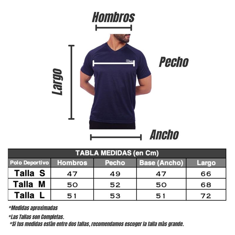 Polo Deportivo Color Azul Acero para Hombre M MUSCLE MUSEUM