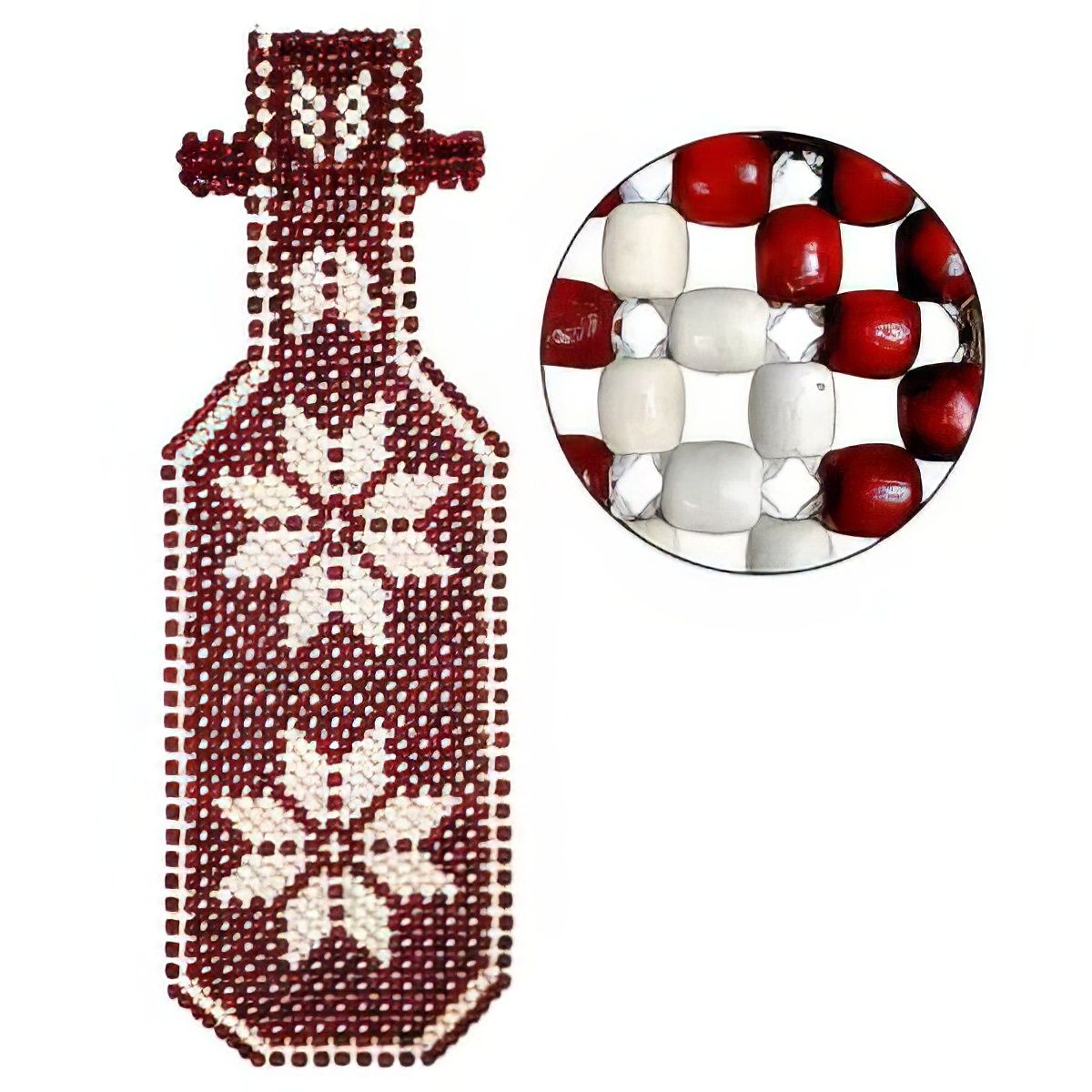 GENERICO - Respaldar de Auto Bolita con Cabecera Guinda Hilo Reforzado