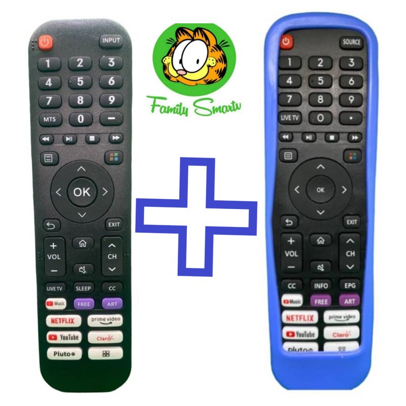UNIVERSAL - Control remoto para televisor Smart Hisense EN2I30H  funda azul