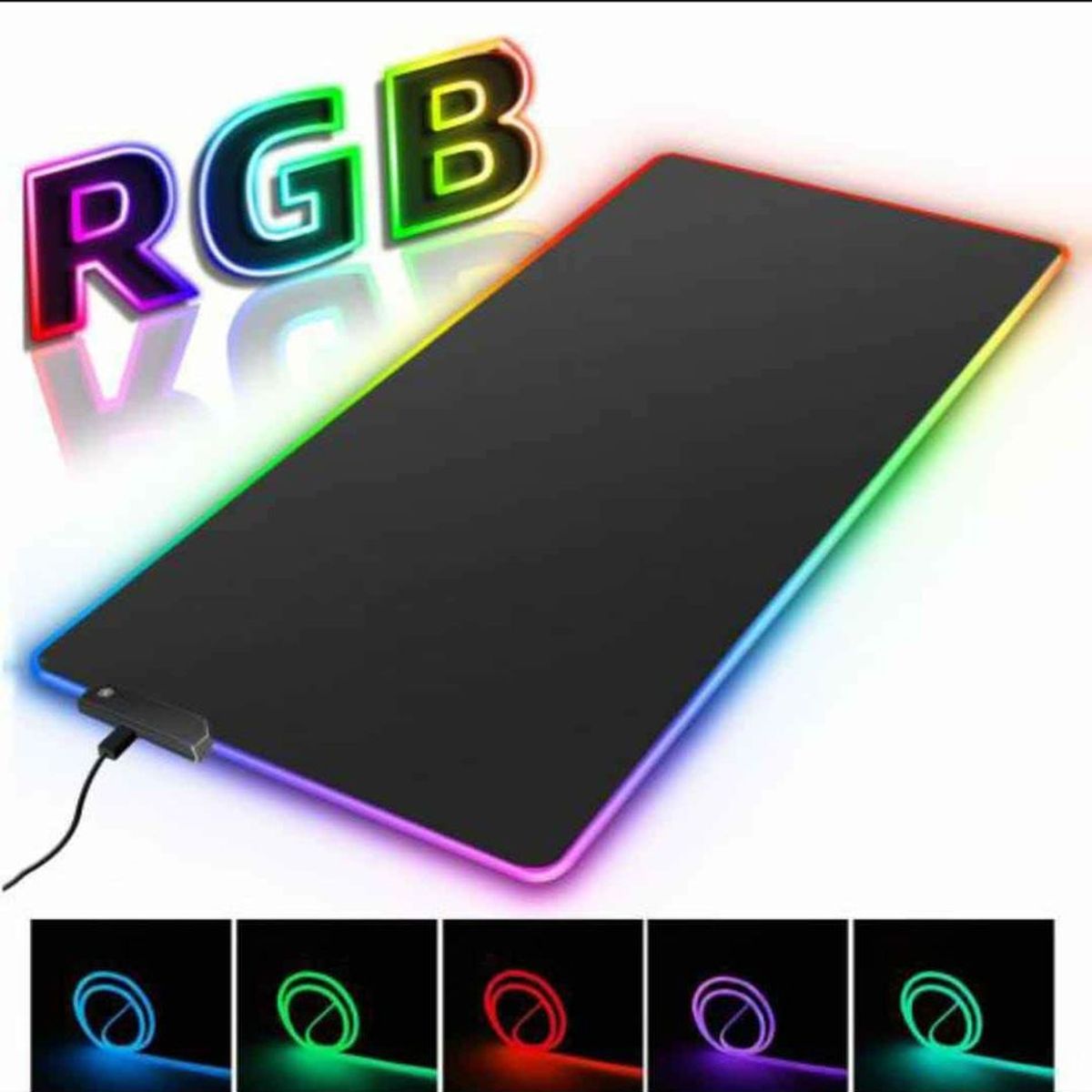 SEISA - Pad Mouse Retroiluminado Gamer con Luces RGB 80cmx30cm