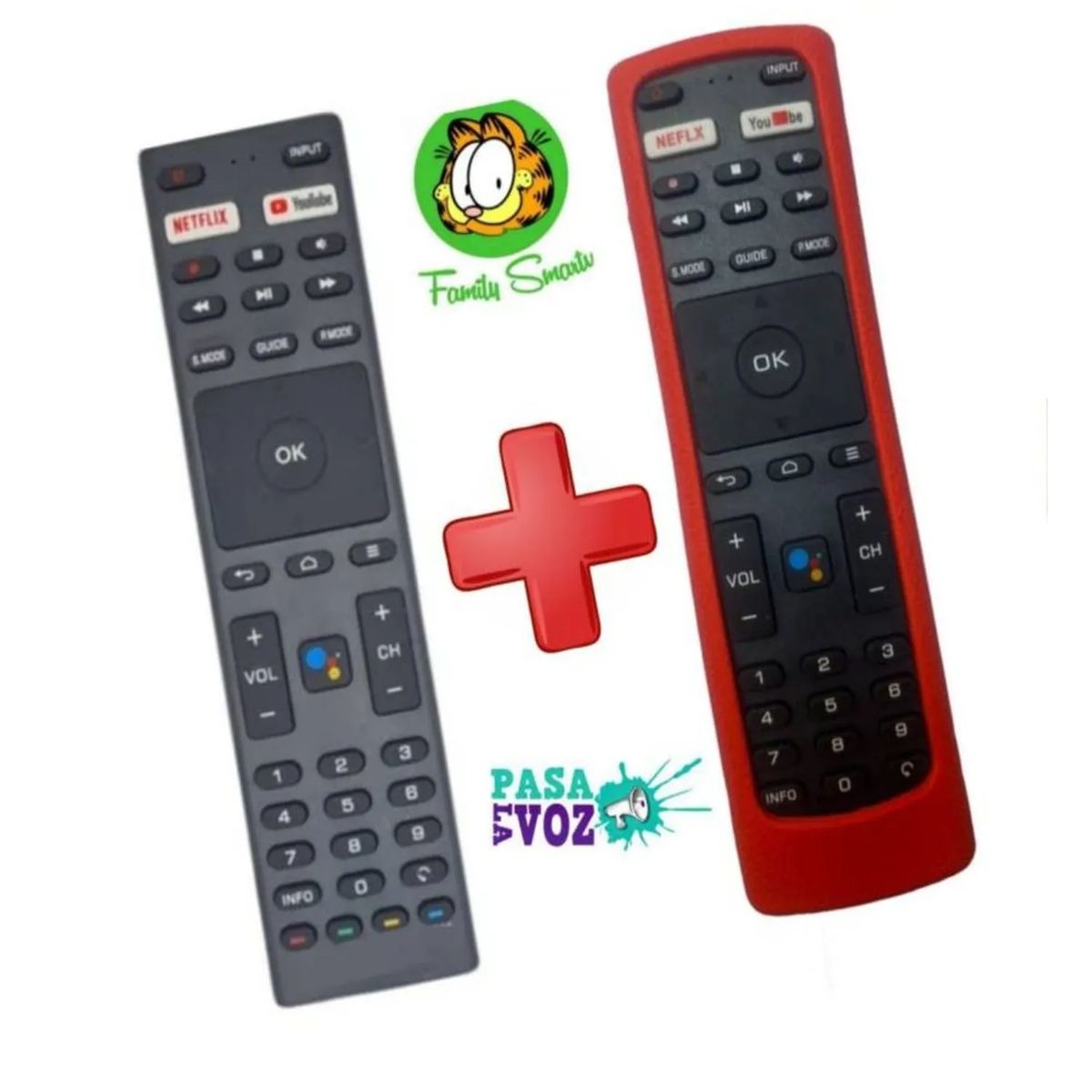 GENERICO - Control Remoto Para Tv Jvc RM-3363 + Funda Roja