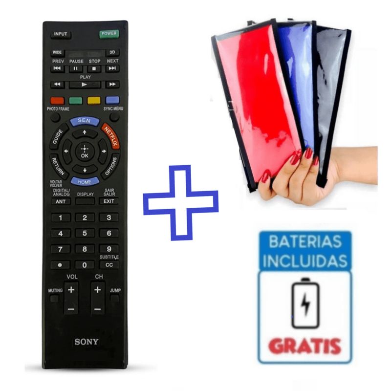 GENERICO - Control Remoto Genérico Sony Para Smart Tv Bravia 3D  Funda