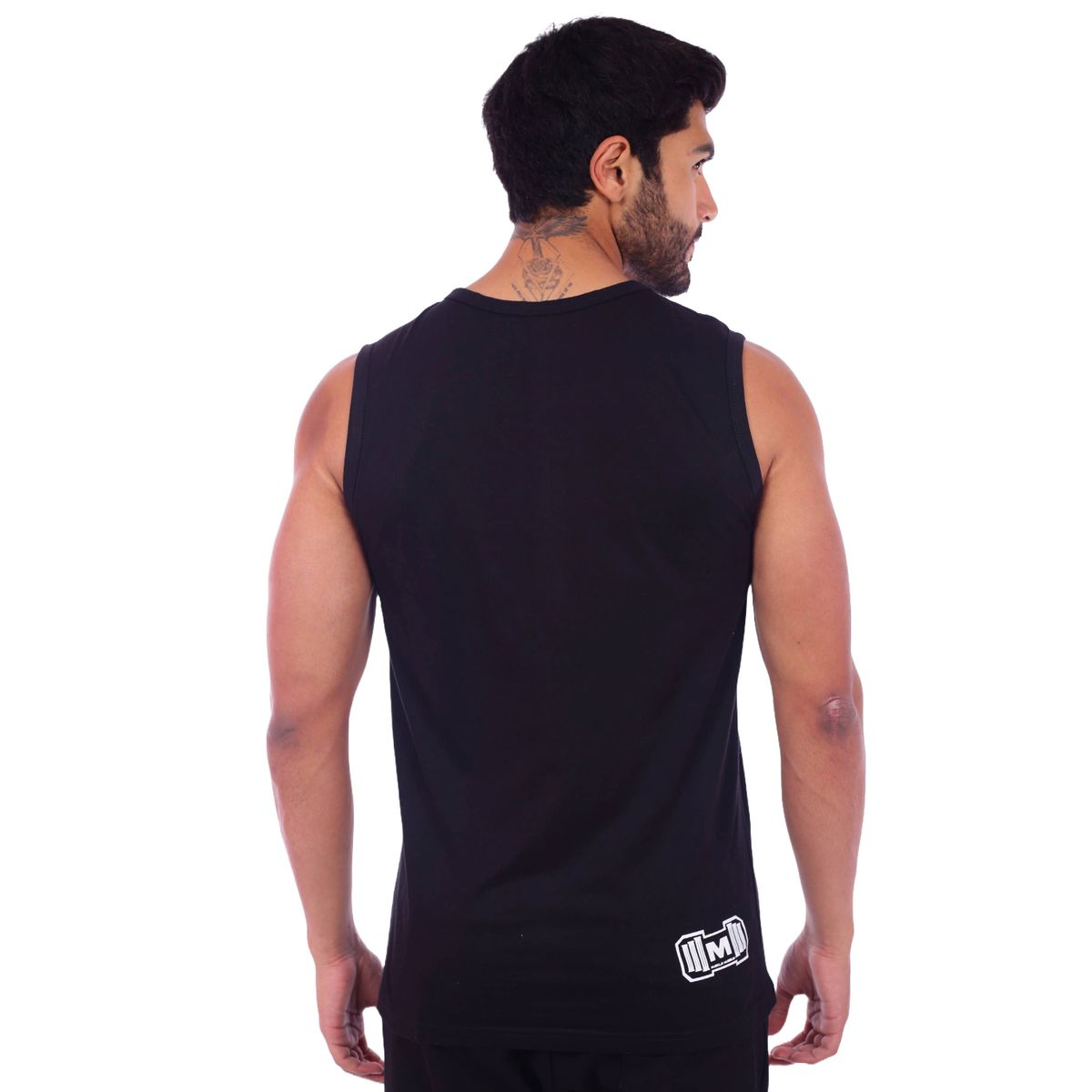 M MUSCLE MUSEUM - Polo Manga Cero Color Negro Street Workout para Hombre