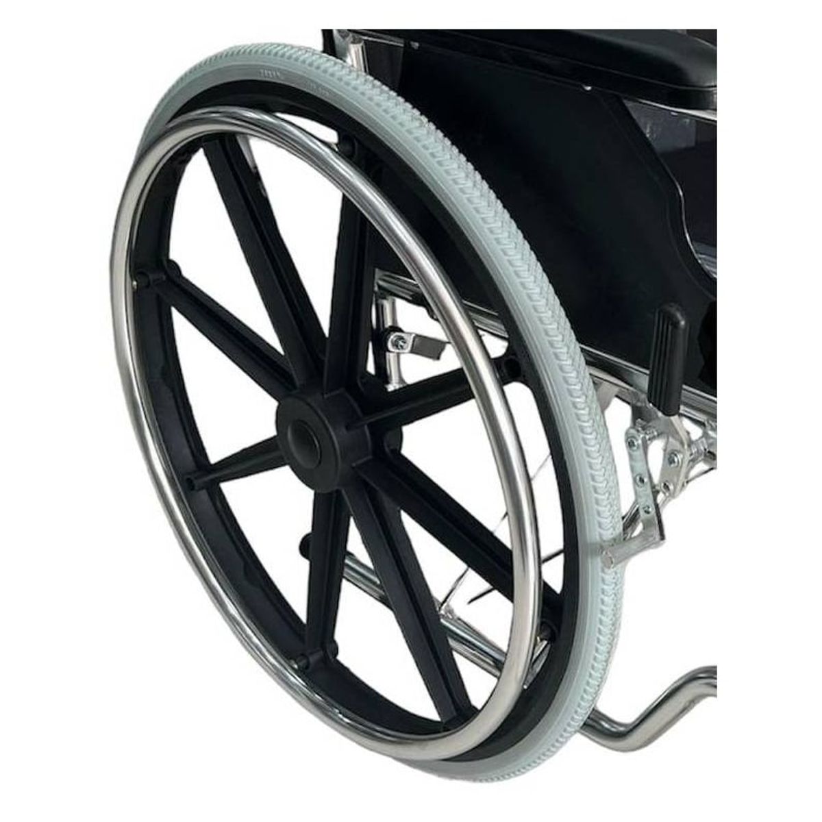 OEM - SILLA DE RUEDAS DE ACERO CROMADO