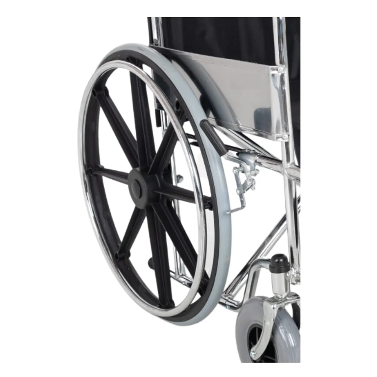OEM - SILLA DE RUEDAS DE ACERO CROMADO