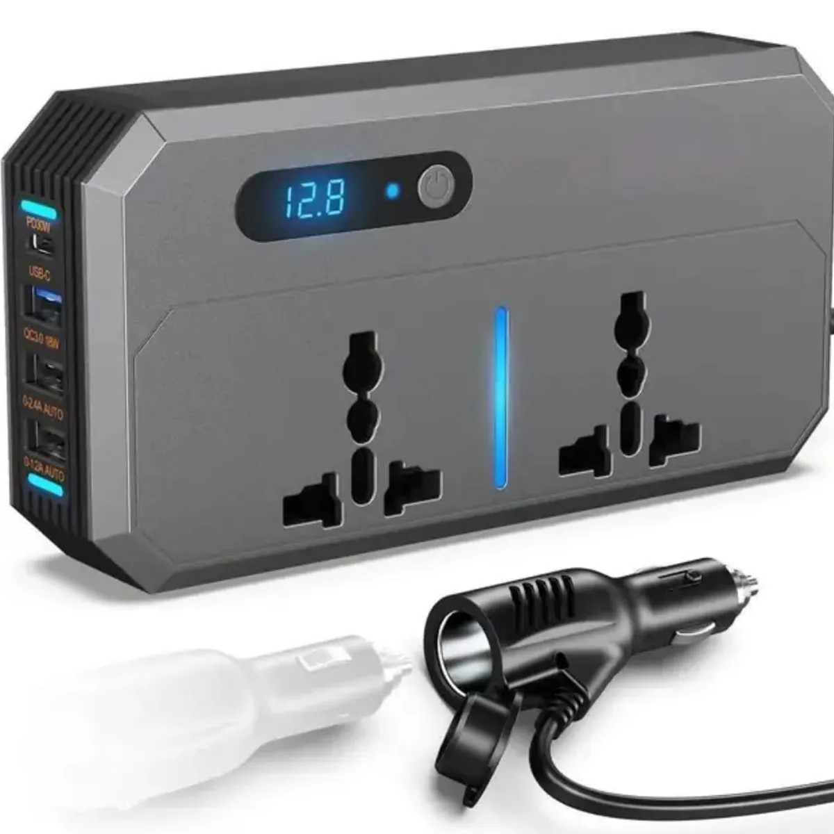 GENERICO - Inversor Conversor de corriente de 12/24V a 220 V  200 watts