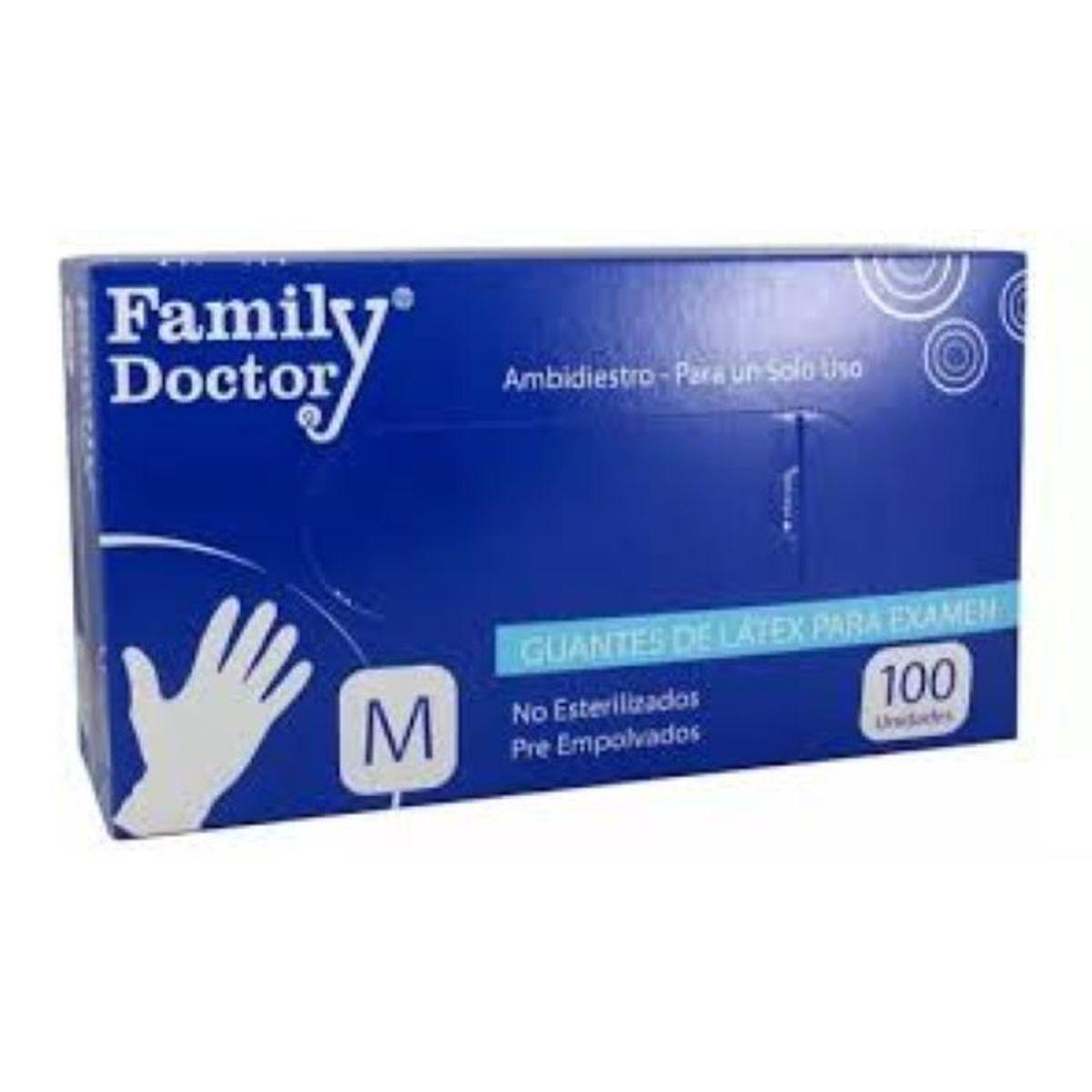 FAMILY DOCTOR - Guantes de latex  Talla M -  100 unid.  Family Doctor