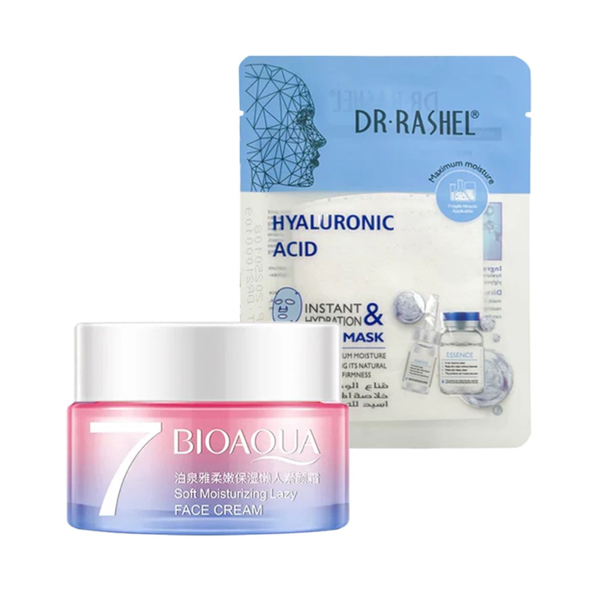BIOAQUA - Crema Facial Aclaradora + Mascarilla de hidratación con AH