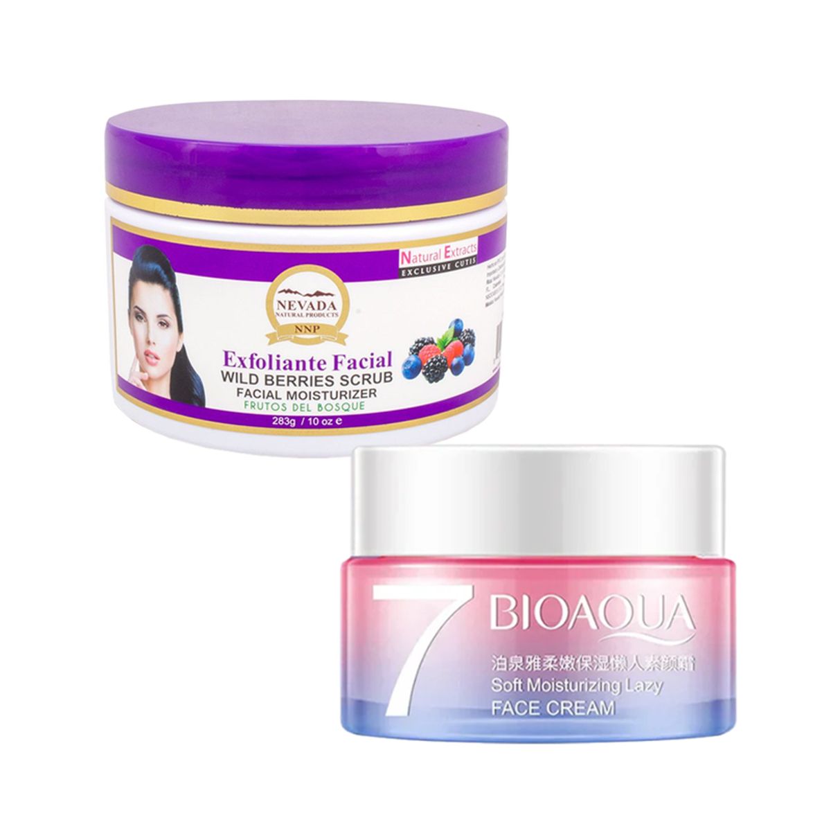 BIOAQUA - Crema Facial Aclaradora + Exfoliante frutos del bosque
