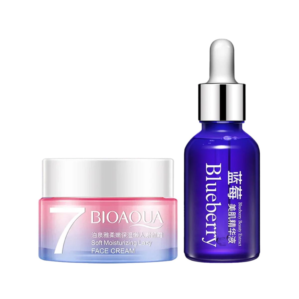 BIOAQUA - Crema Facial Aclaradora + Serum Facial de arándanos