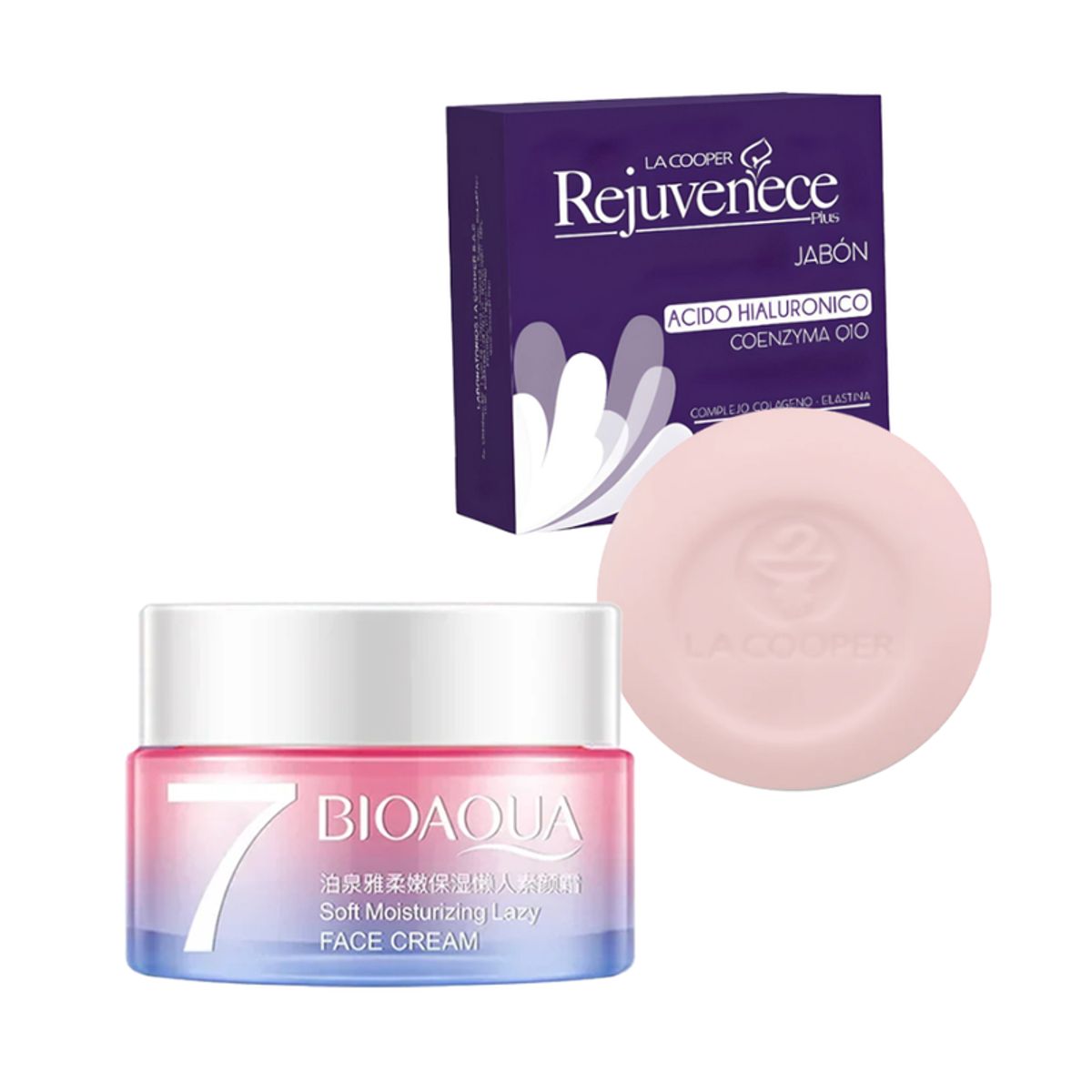 BIOAQUA - Crema Facial Aclaradora + Jabón con AH & Coenzima Q10