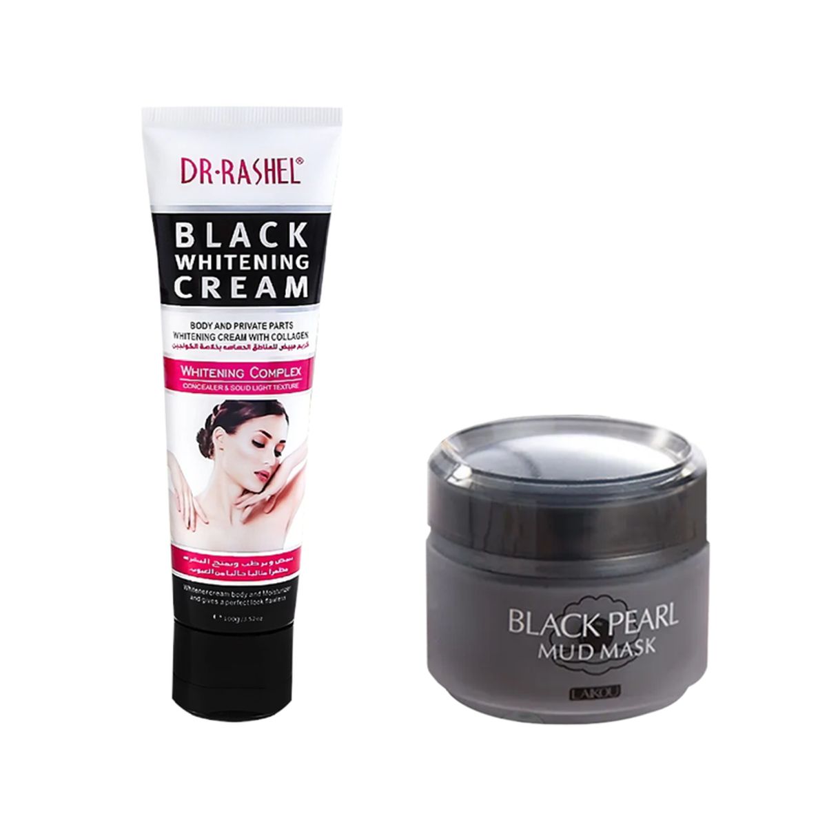 GENERICO - Crema Corporal Blanqueadora + Mascarilla de Barro Perla Negra