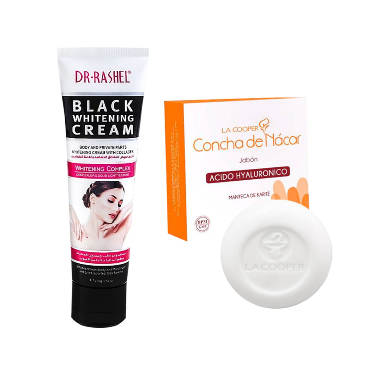 GENERICO - Crema Corporal Blanqueadora + Jabón Concha de Nacar & AH