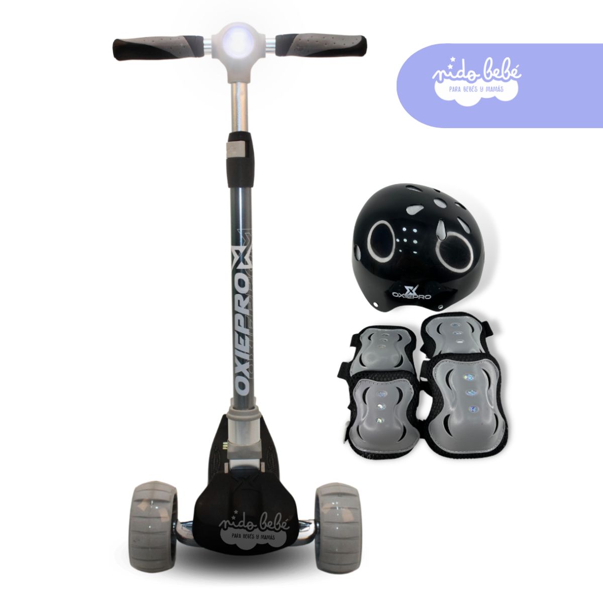 GENERICO - SCOOTER MAXI OXIE NEGRO CON BLUETHOOH